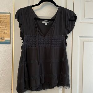 American Eagle Outfitters Dark Gray top - MEDIUM